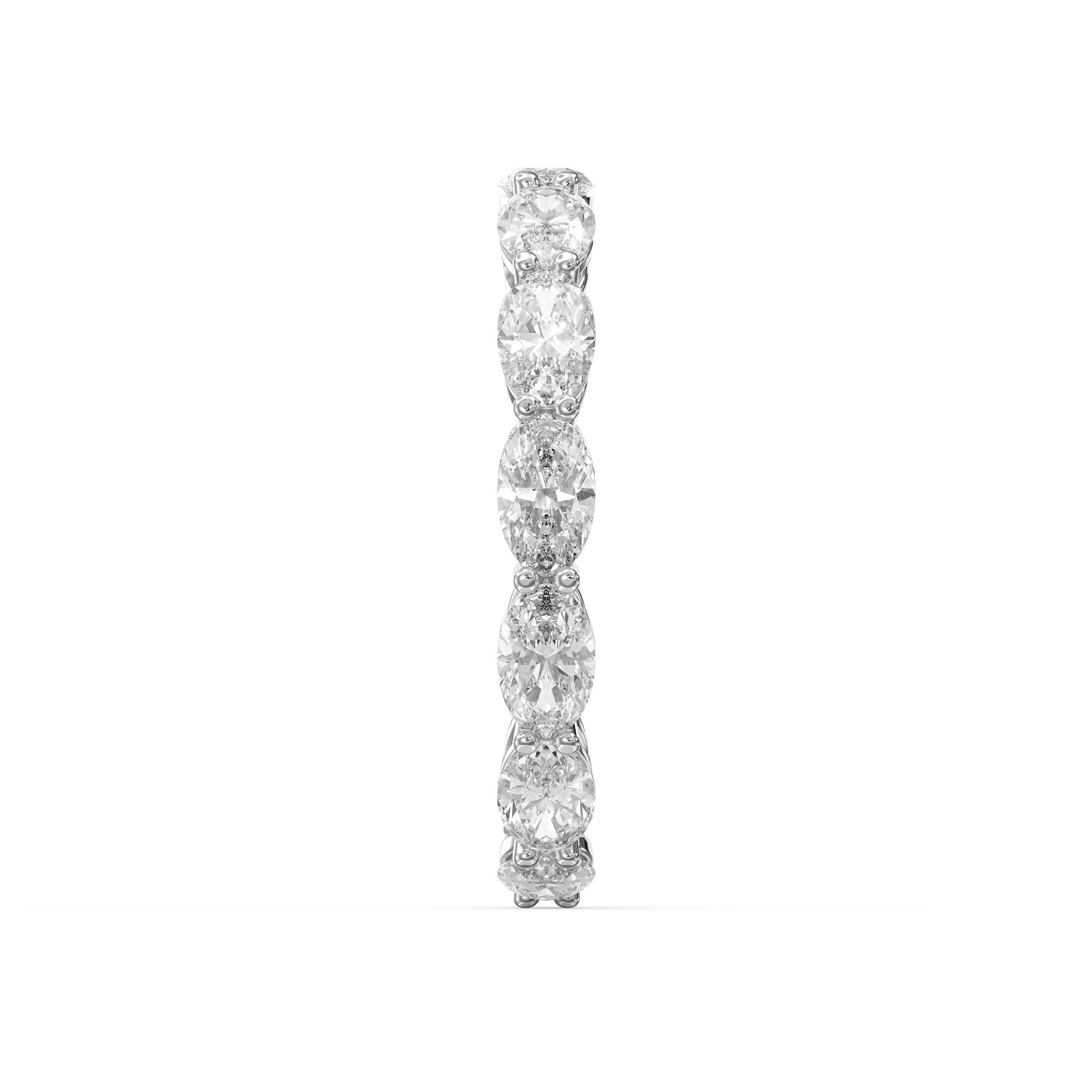 Luxury Oval Cut Diamond Eternity Band