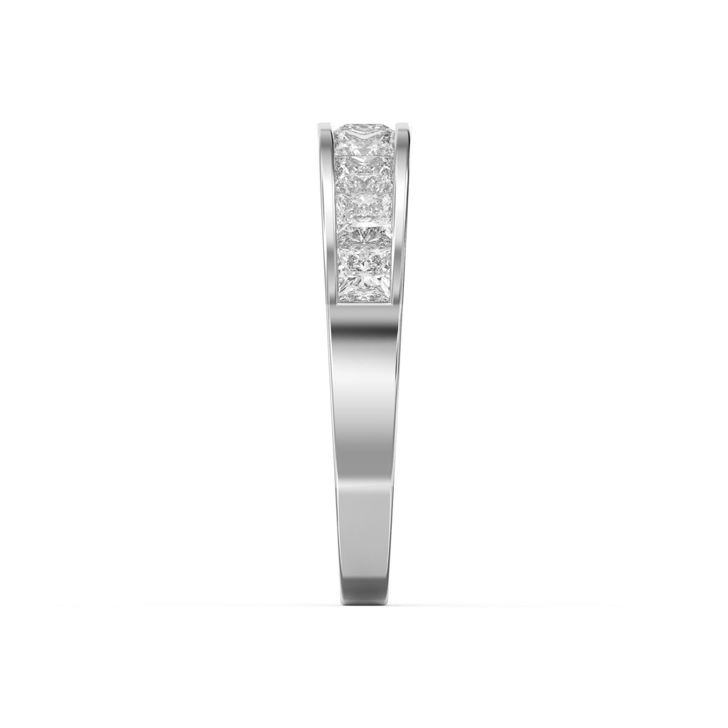 Princess Cut Channel Set Diamond  Band