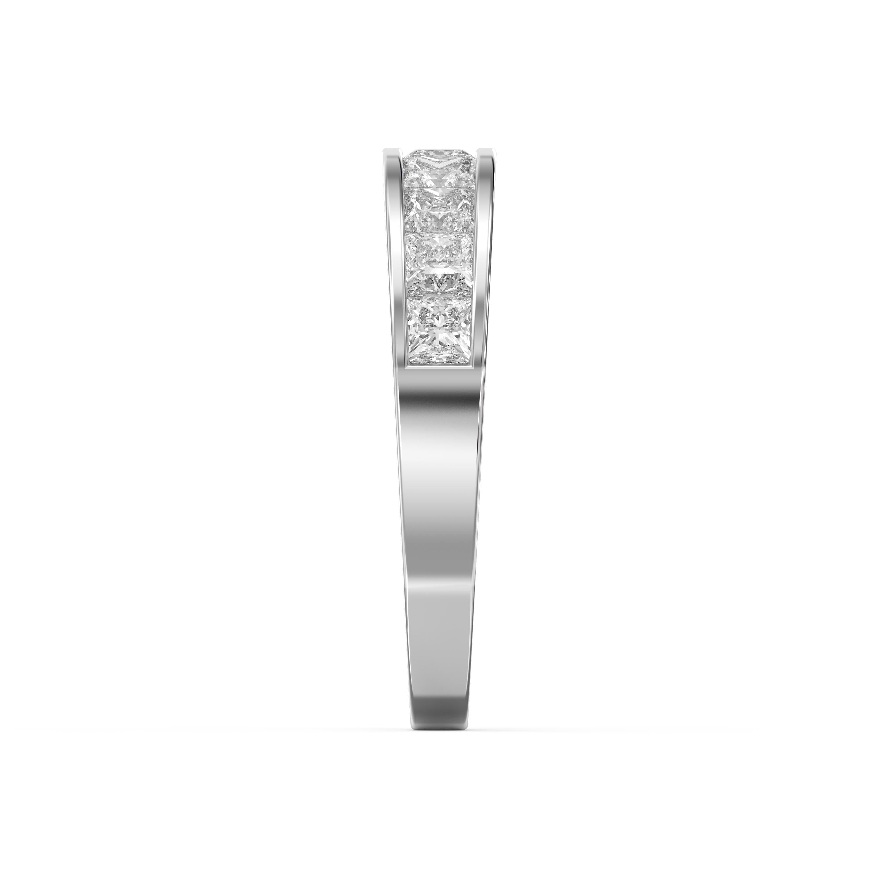 Princess Cut Channel Set Diamond  Band