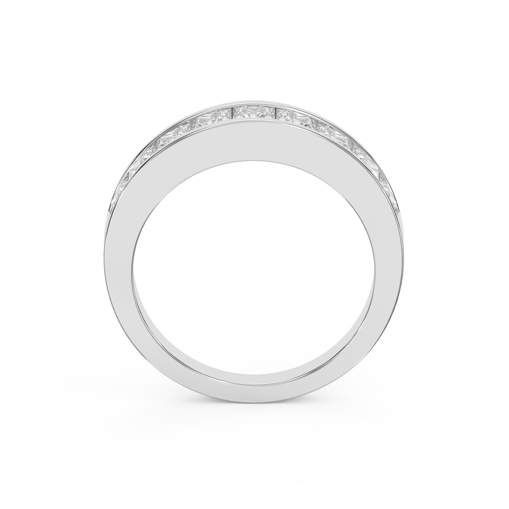 Princess Cut Channel Set Diamond  Band