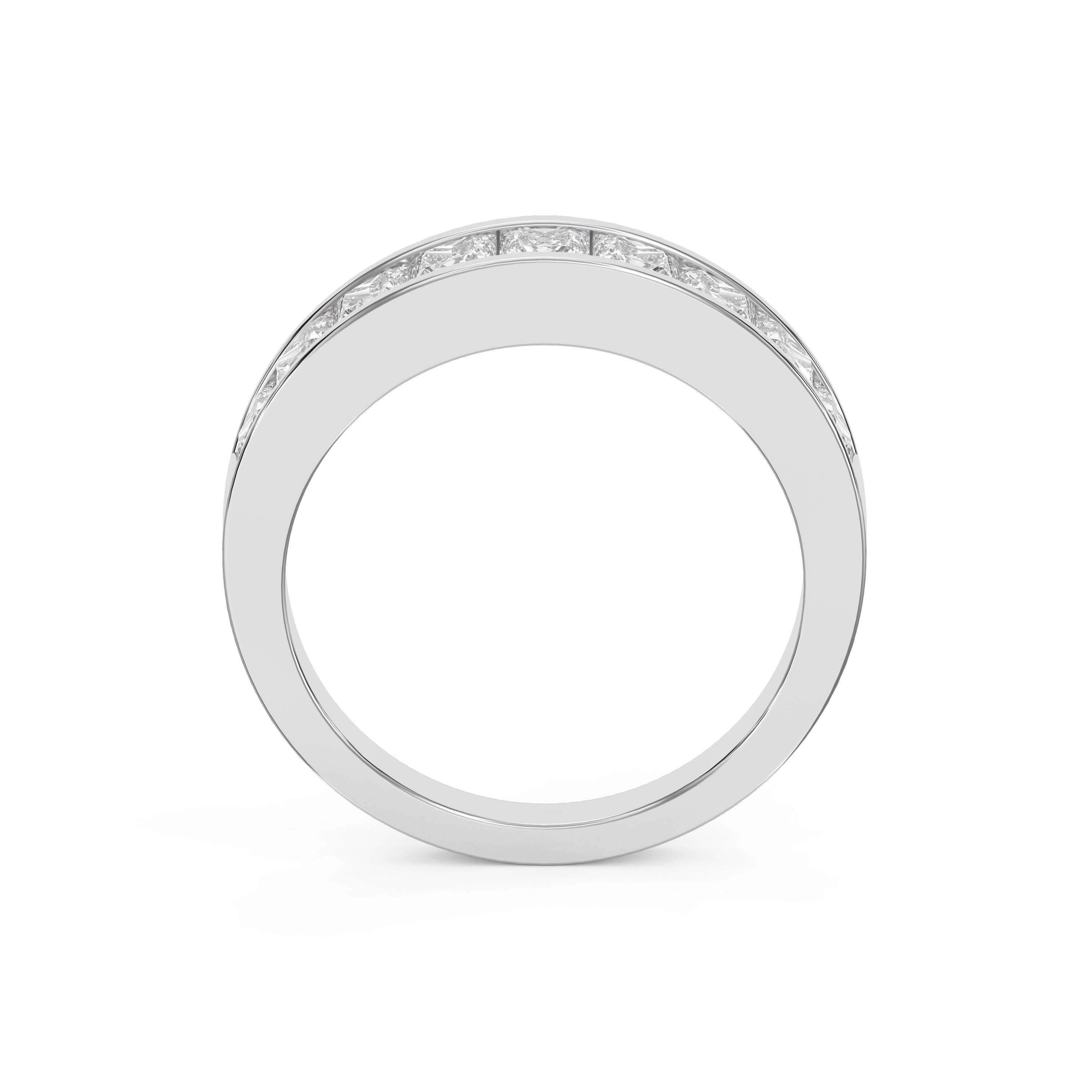 Princess Cut Channel Set Diamond  Band