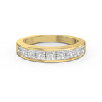 Princess Cut Channel Set Diamond  Band