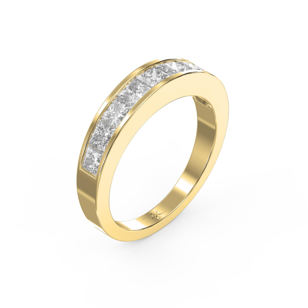 Princess Cut Channel Set Diamond  Band