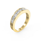 Princess Cut Channel Set Diamond  Band
