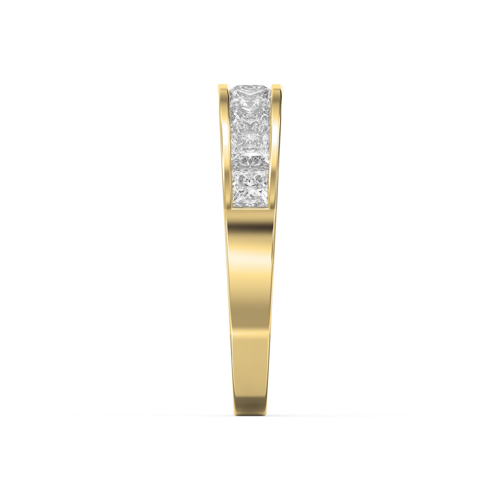 Princess Cut Channel Set Diamond  Band