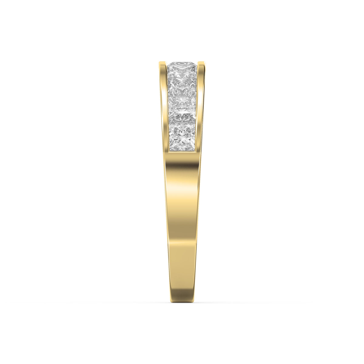 Princess Cut Channel Set Diamond  Band