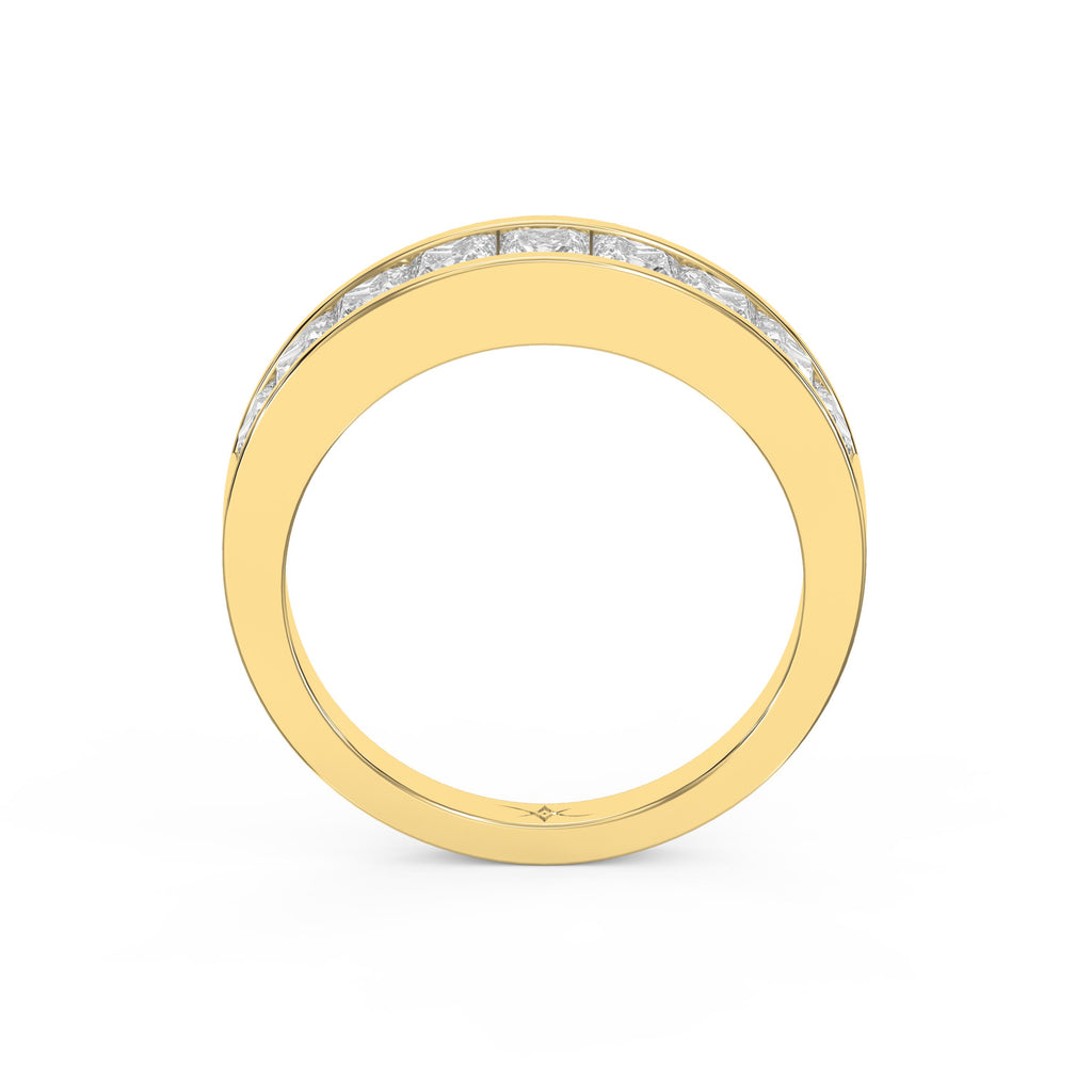 Princess Cut Channel Set Diamond  Band