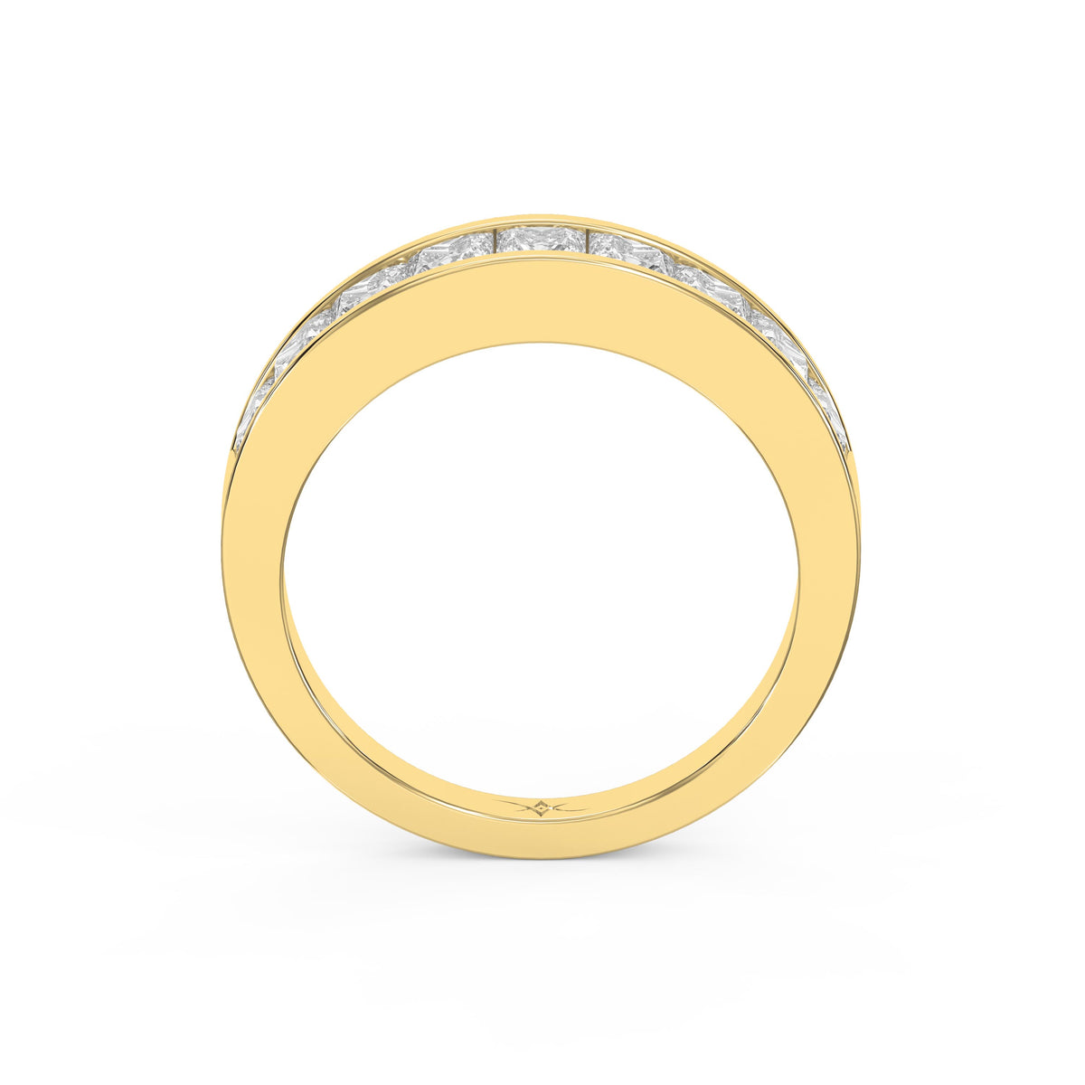 Princess Cut Channel Set Diamond  Band