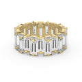 Luxury Wide Anniversary Baguette Diamond Ring