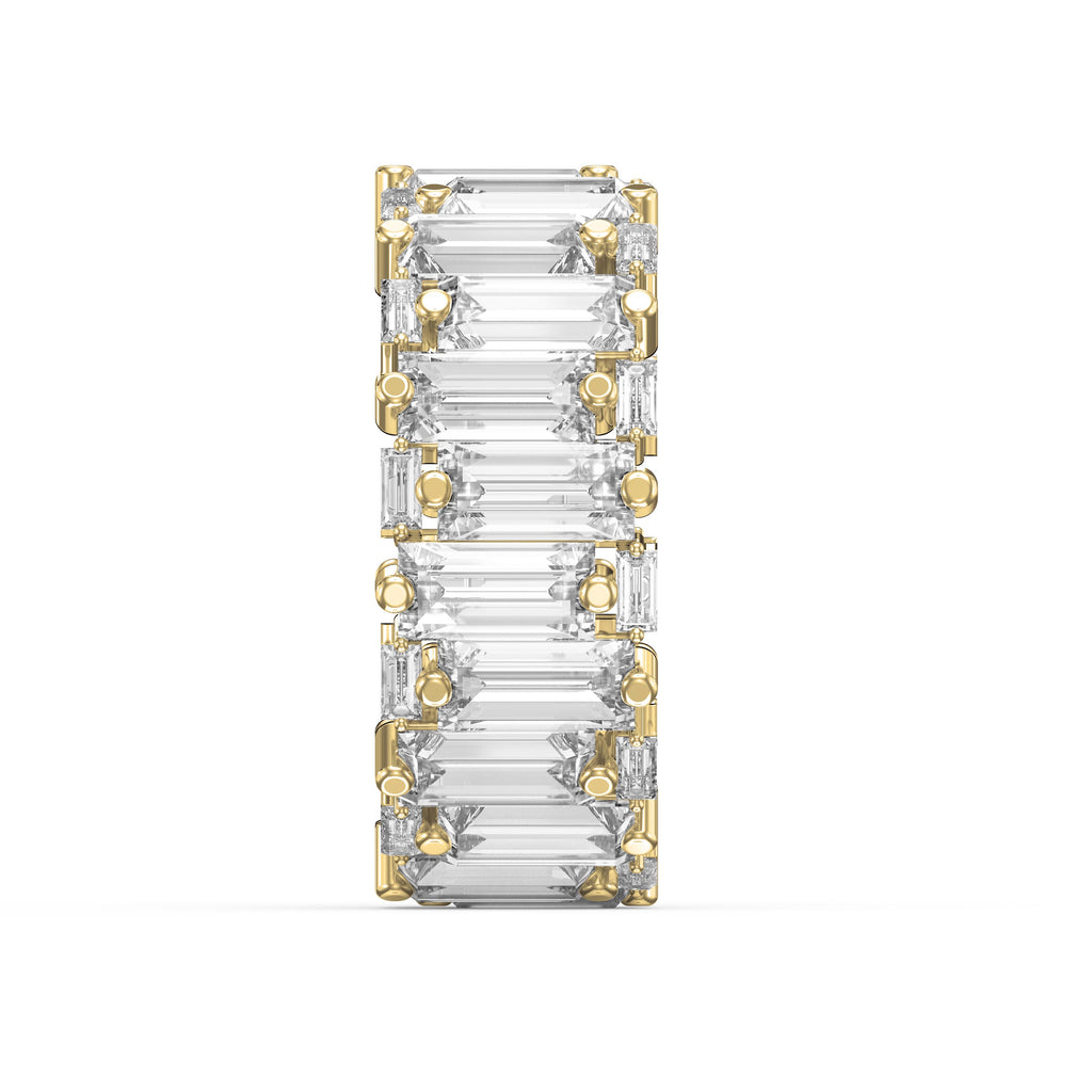 Luxury Wide Anniversary Baguette Diamond Ring
