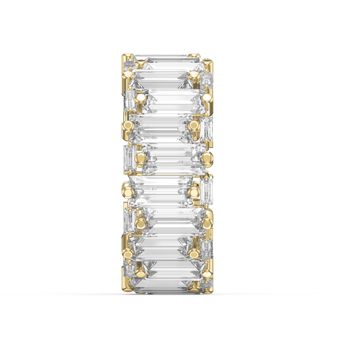Luxury Wide Anniversary Baguette Diamond Ring