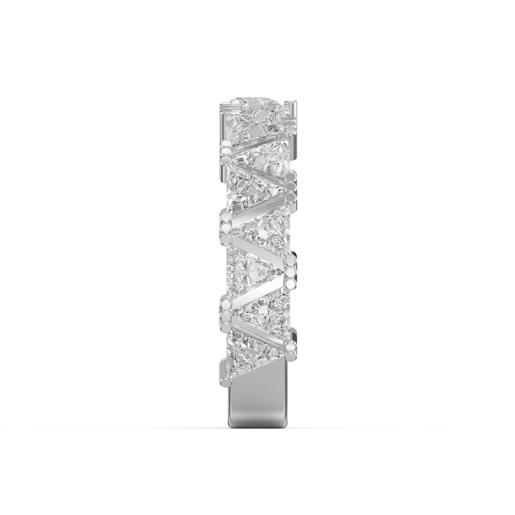 Trillion Cut Diamond In Criss Cross Setting