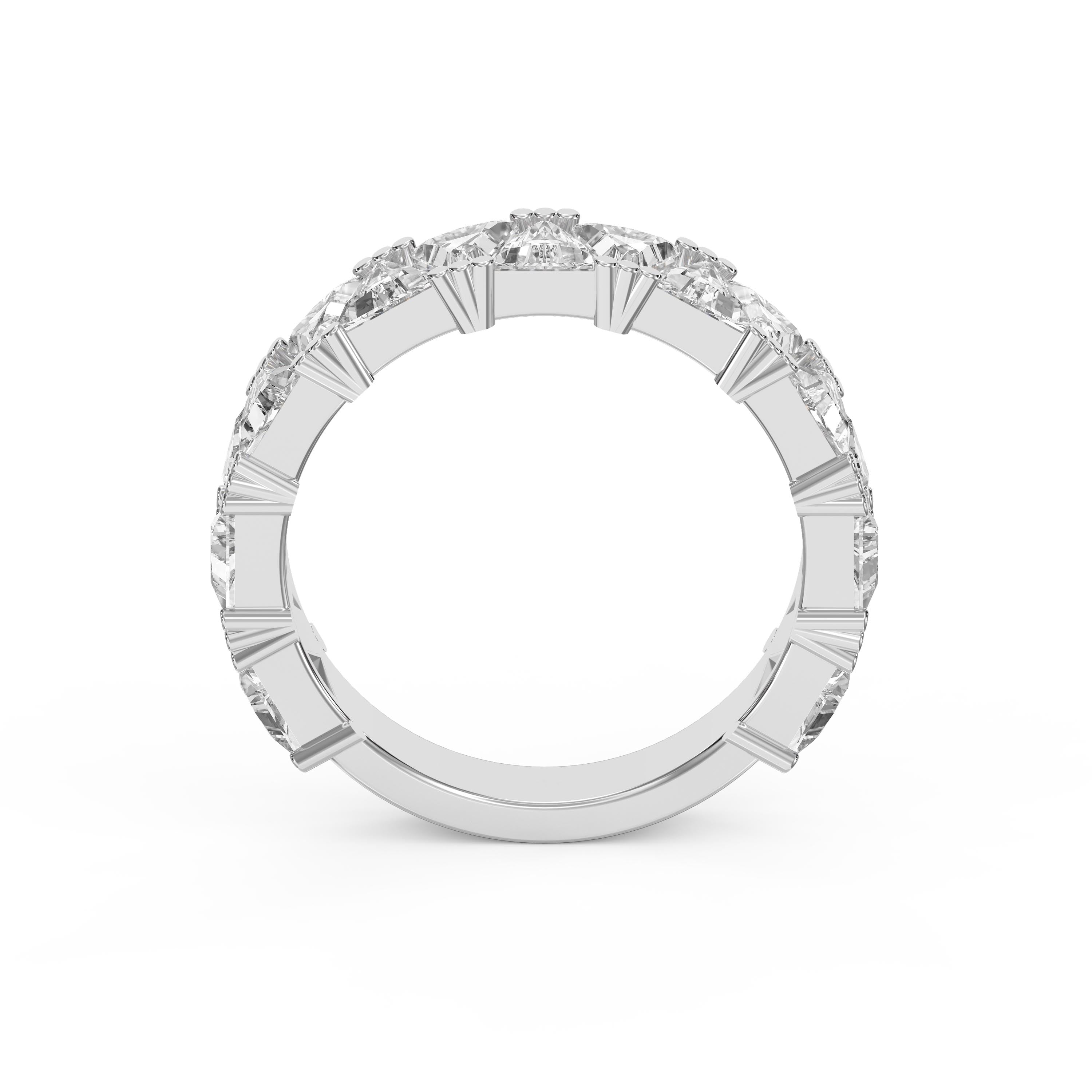 Trillion Cut Diamond In Criss Cross Setting