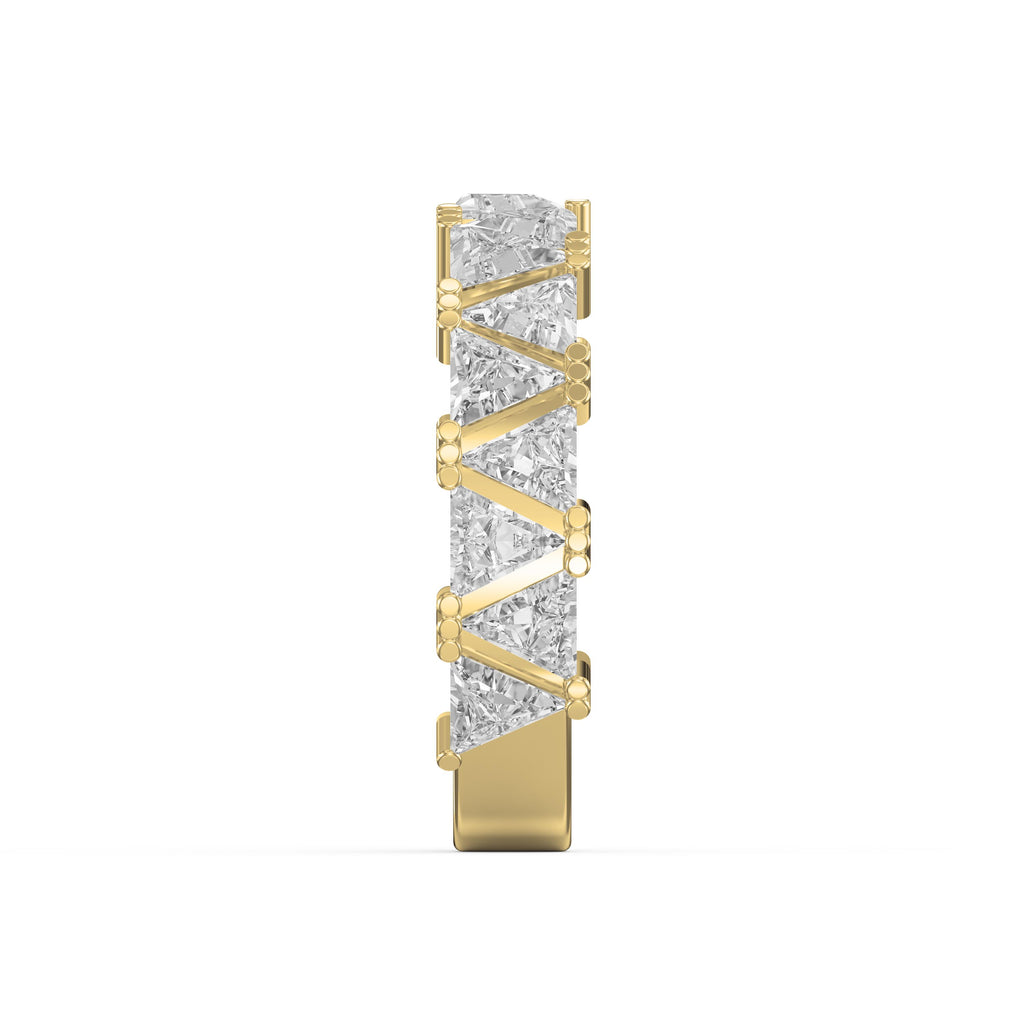 Trillion Cut Diamond In Criss Cross Setting