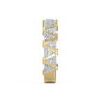 Trillion Cut Diamond In Criss Cross Setting