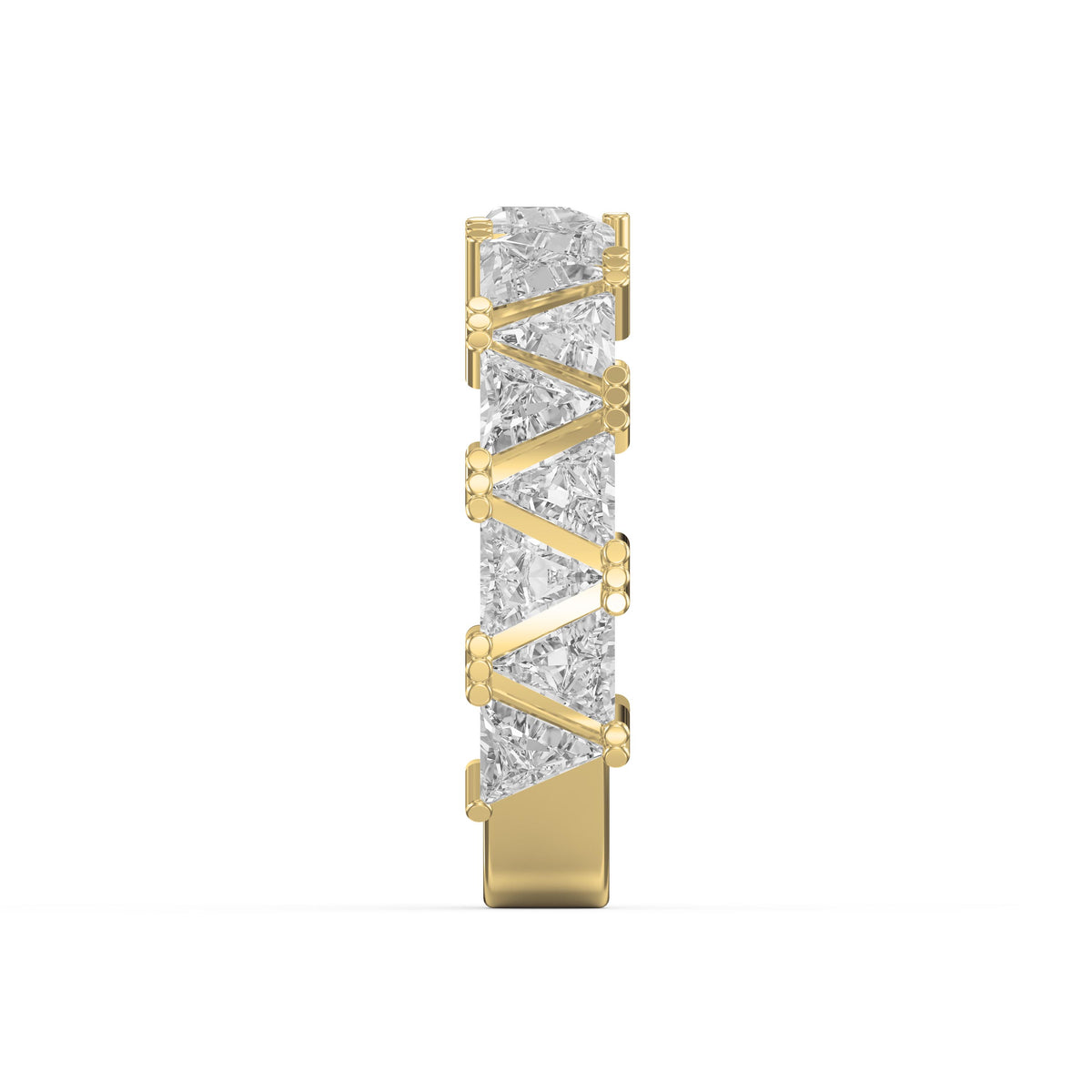 Trillion Cut Diamond In Criss Cross Setting