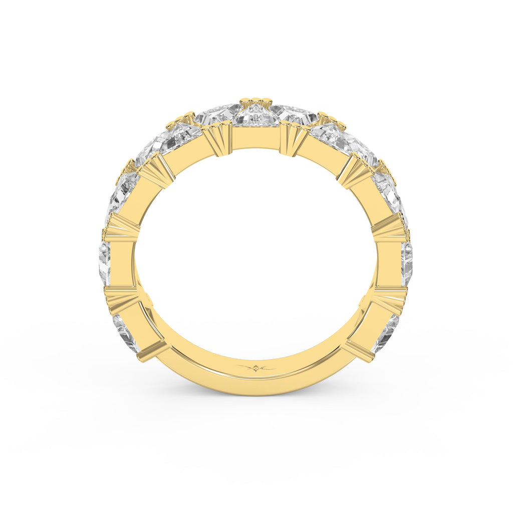 Trillion Cut Diamond In Criss Cross Setting
