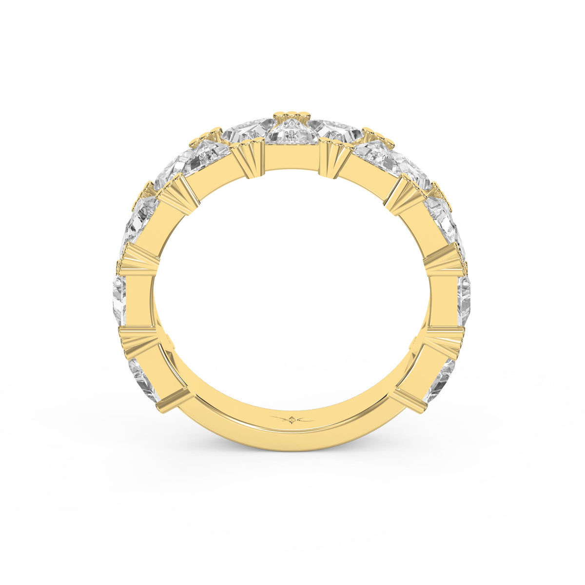 Trillion Cut Diamond In Criss Cross Setting