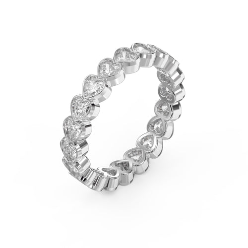 Bezel Setting Heart Shape Diamond Ring
