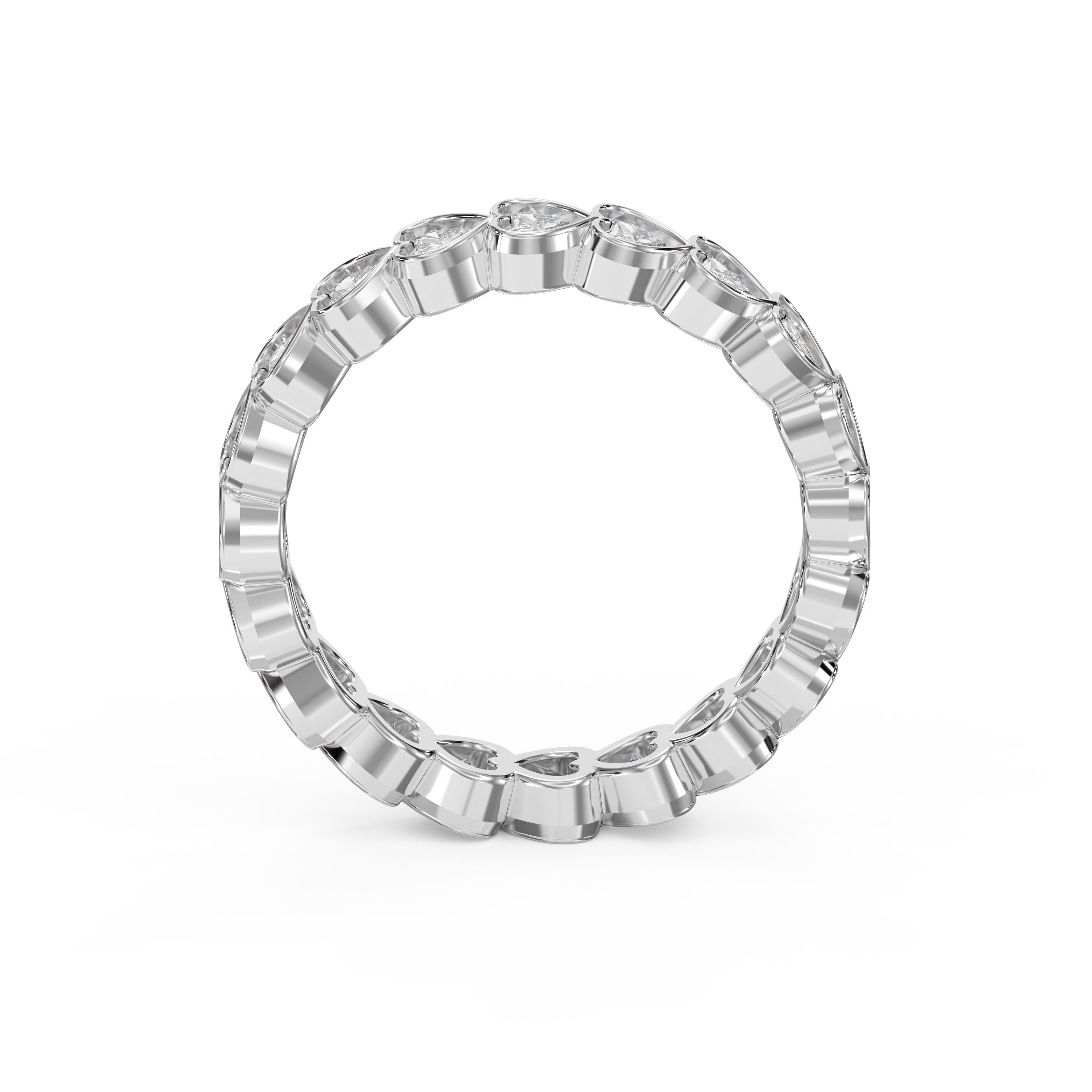 Bezel Setting Heart Shape Diamond Ring