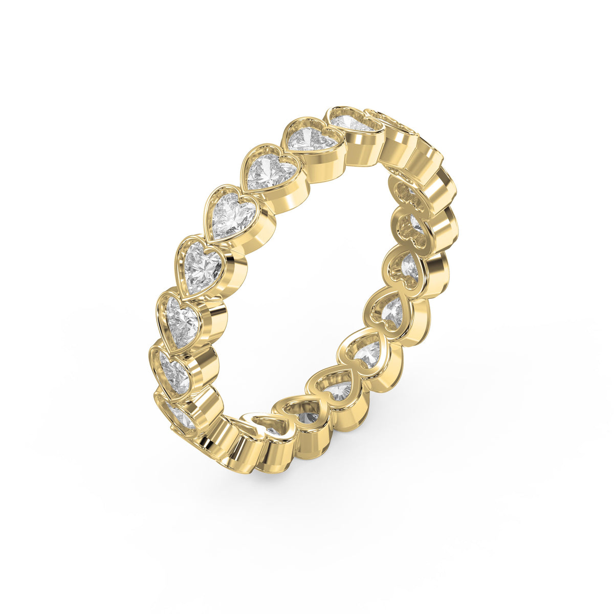 Bezel Setting Heart Shape Diamond Ring