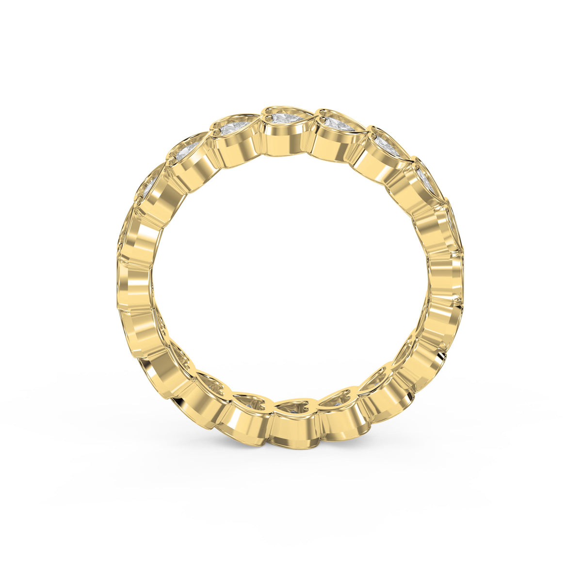 Bezel Setting Heart Shape Diamond Ring