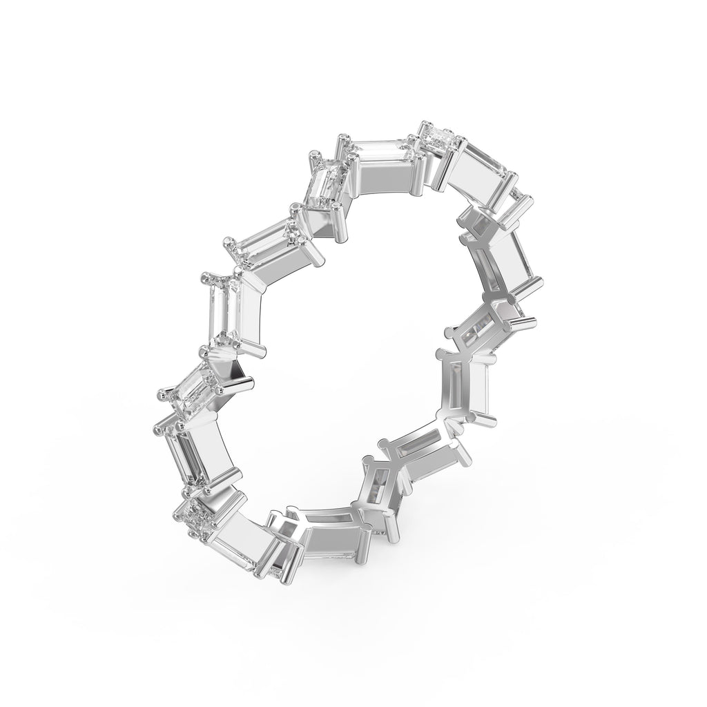 Mordent Zig Zag Baguette Diamond Ring