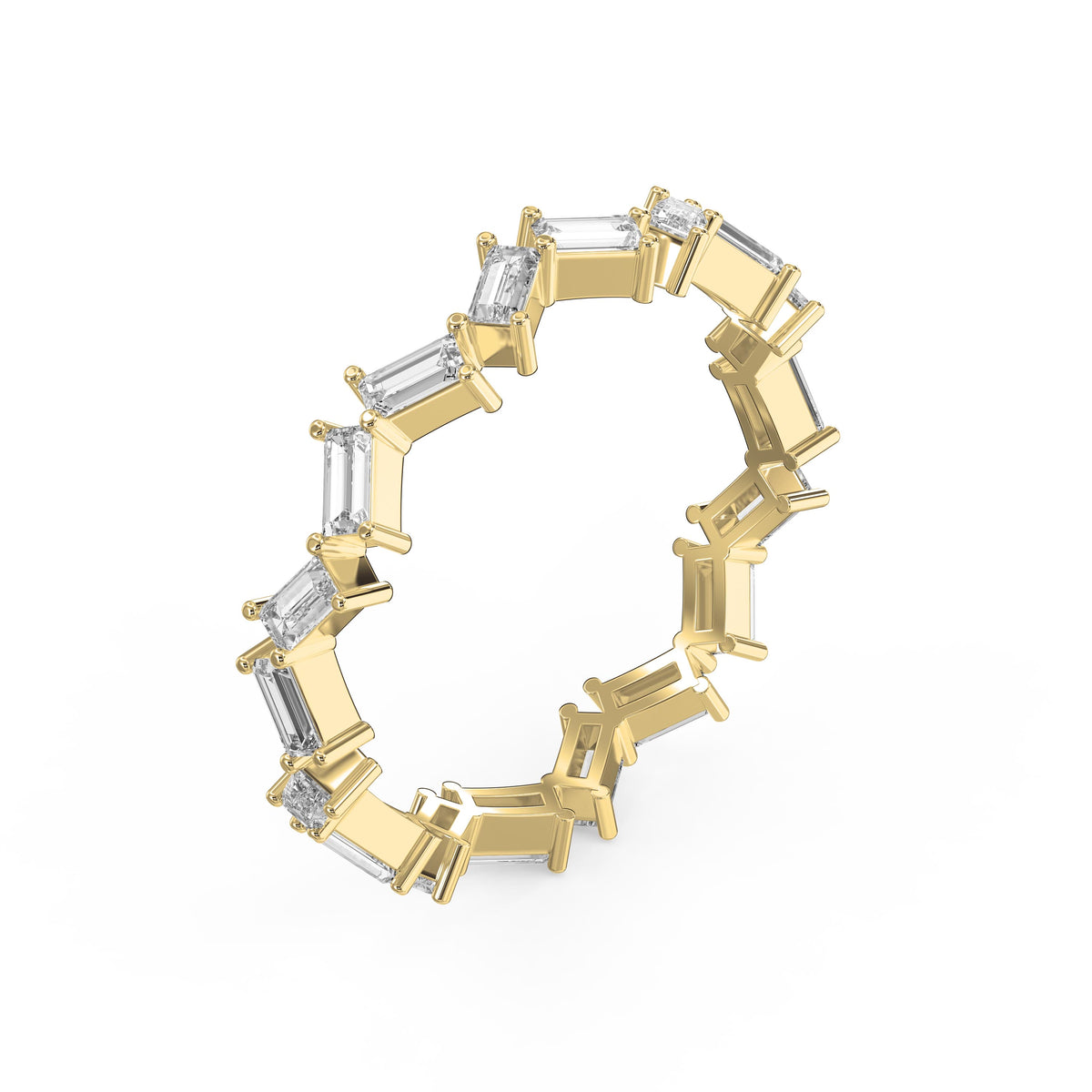 Mordent Zig Zag Baguette Diamond Ring
