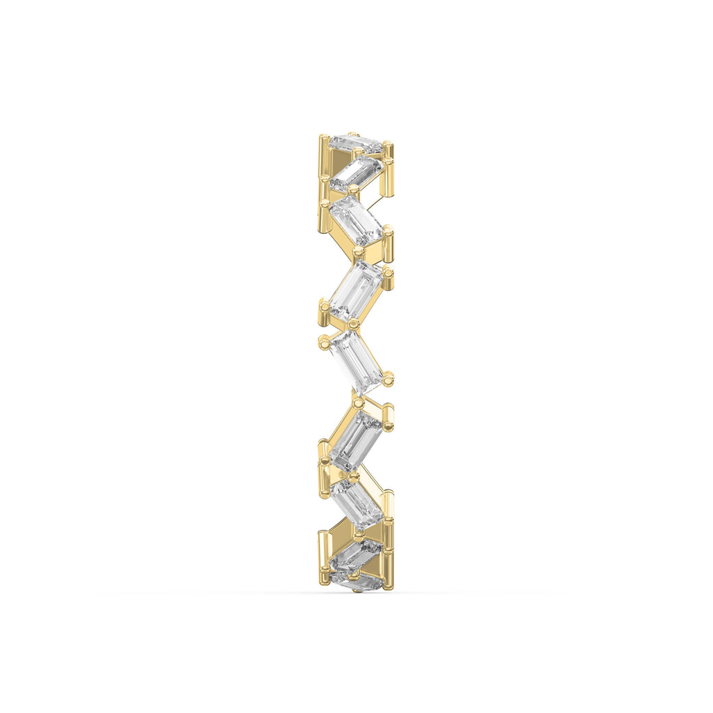 Mordent Zig Zag Baguette Diamond Ring