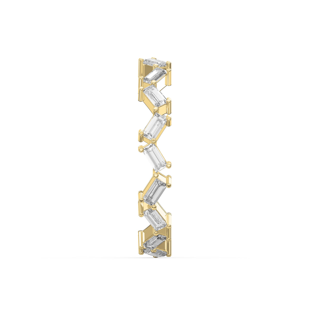 Mordent Zig Zag Baguette Diamond Ring