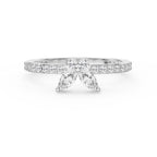 Elegant Floral Marquise and Round Diamond Ring