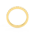 Minimalist Moon Motif Round Diamond Celestial Design Ring