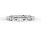 Luxury Round Baguette Cut Diamond Duo Ring