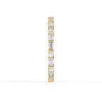 Luxury Round Baguette Cut Diamond Duo Ring
