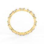 Luxury Round Baguette Cut Diamond Duo Ring