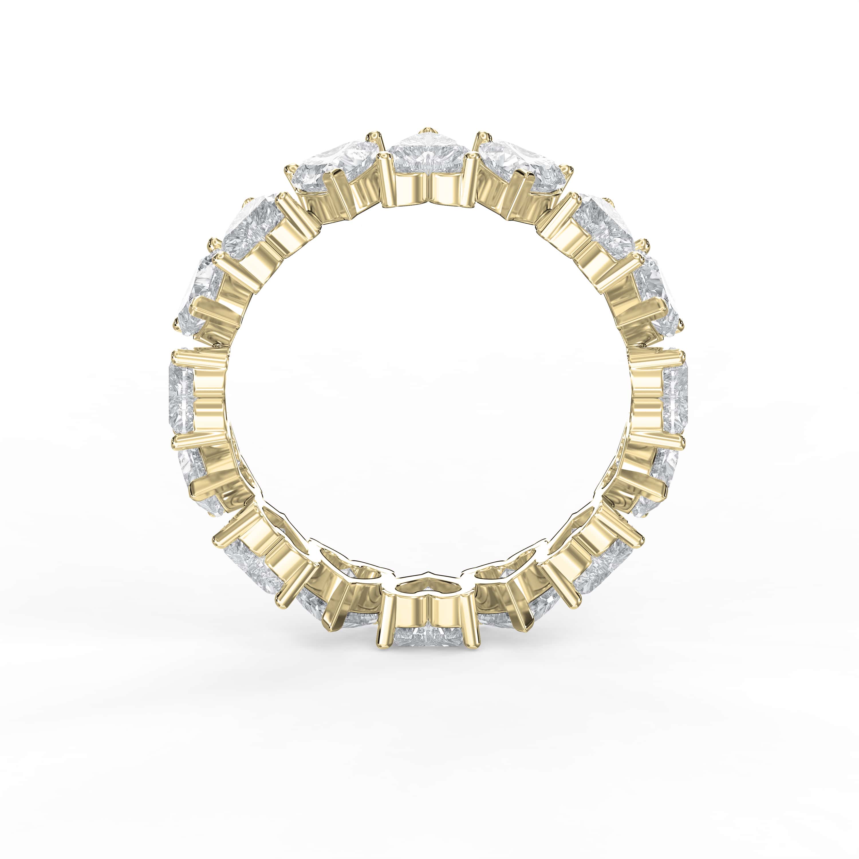 Luxury Heart Shape Diamond Eternity Ring
