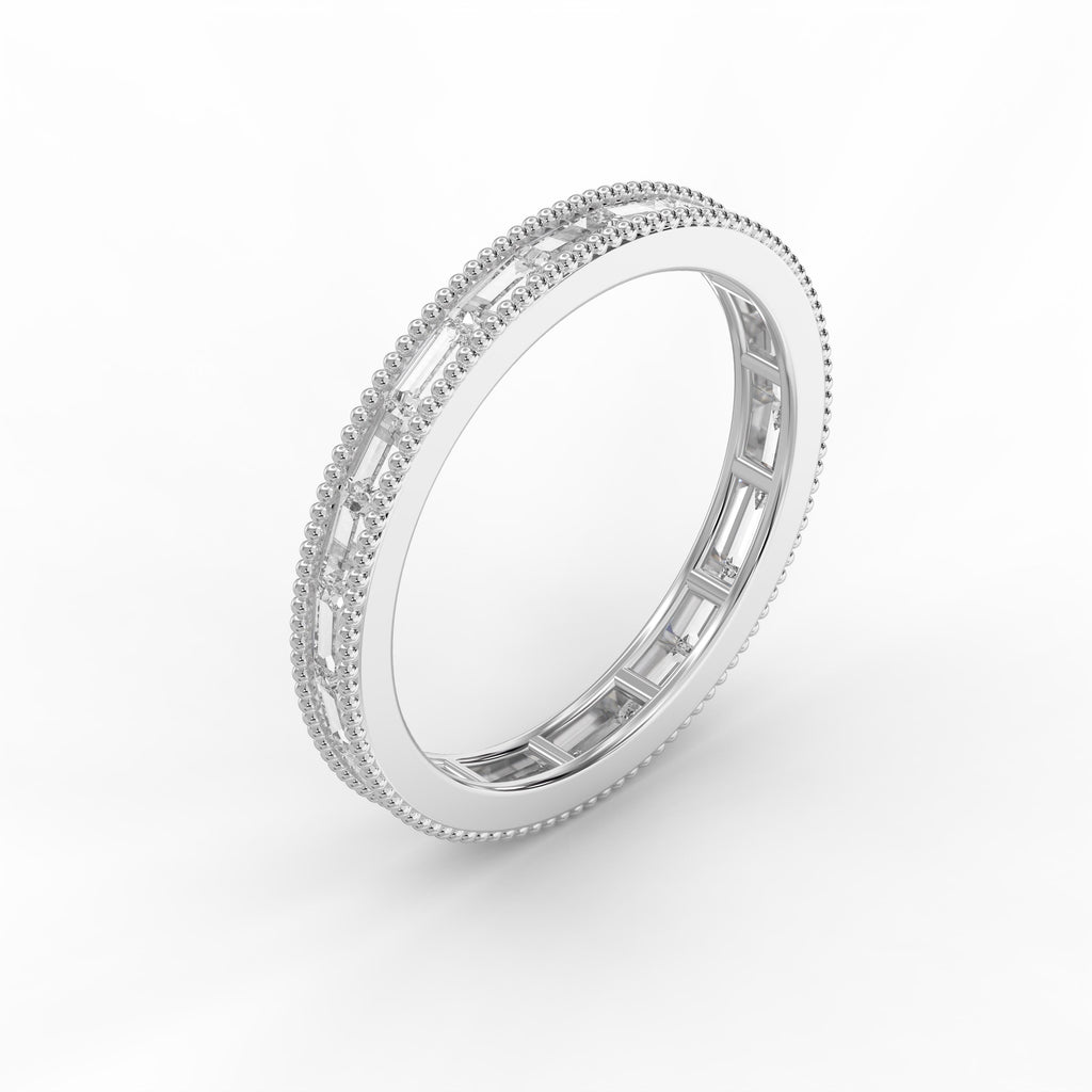 Migraine Detailing Alternating Baguette Cut Ring