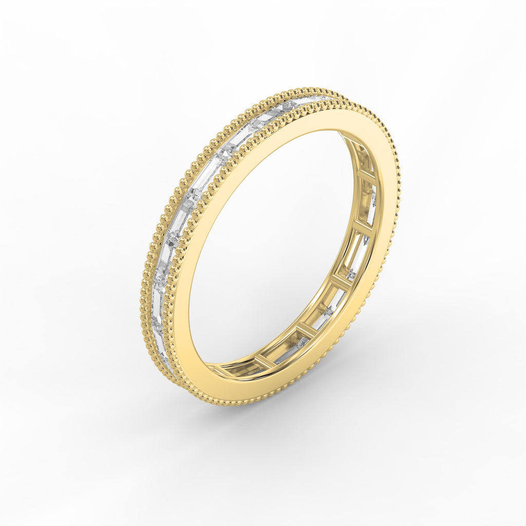 Migraine Detailing Alternating Baguette Cut Ring