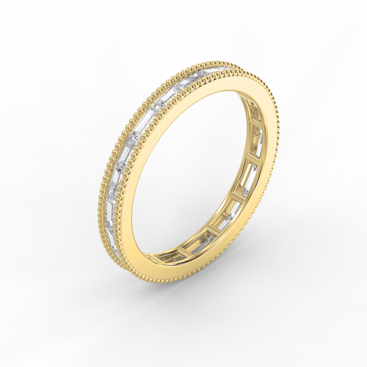 Migraine Detailing Alternating Baguette Cut Ring