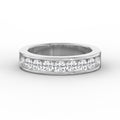 Channel Set Round Diamond Half Ring