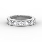 Channel Set Round Diamond Half Ring