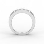Channel Set Round Diamond Half Ring
