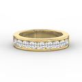 Channel Set Round Diamond Half Ring
