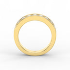 Channel Set Round Diamond Half Ring