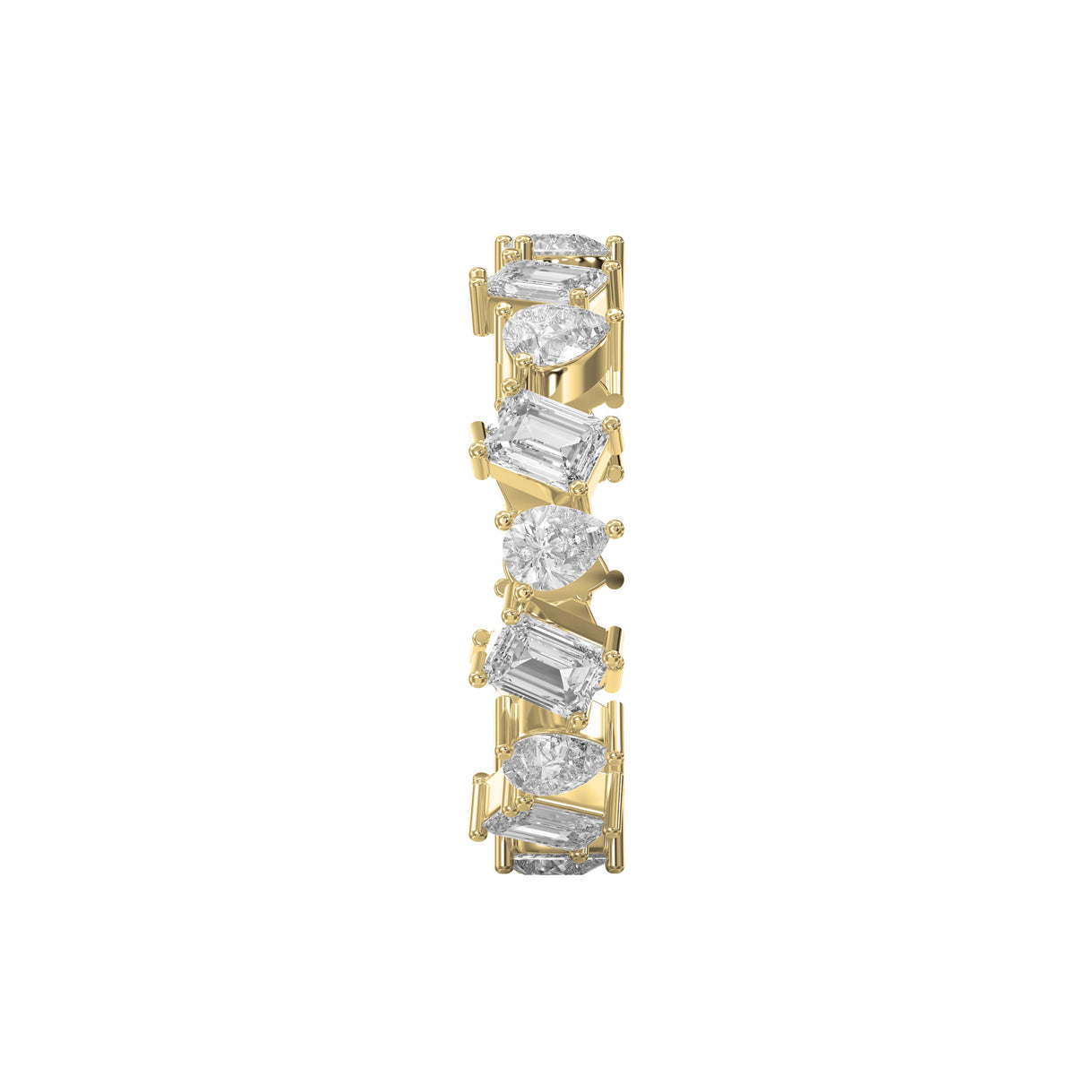 Two Shape Diamond Full Circle Ring