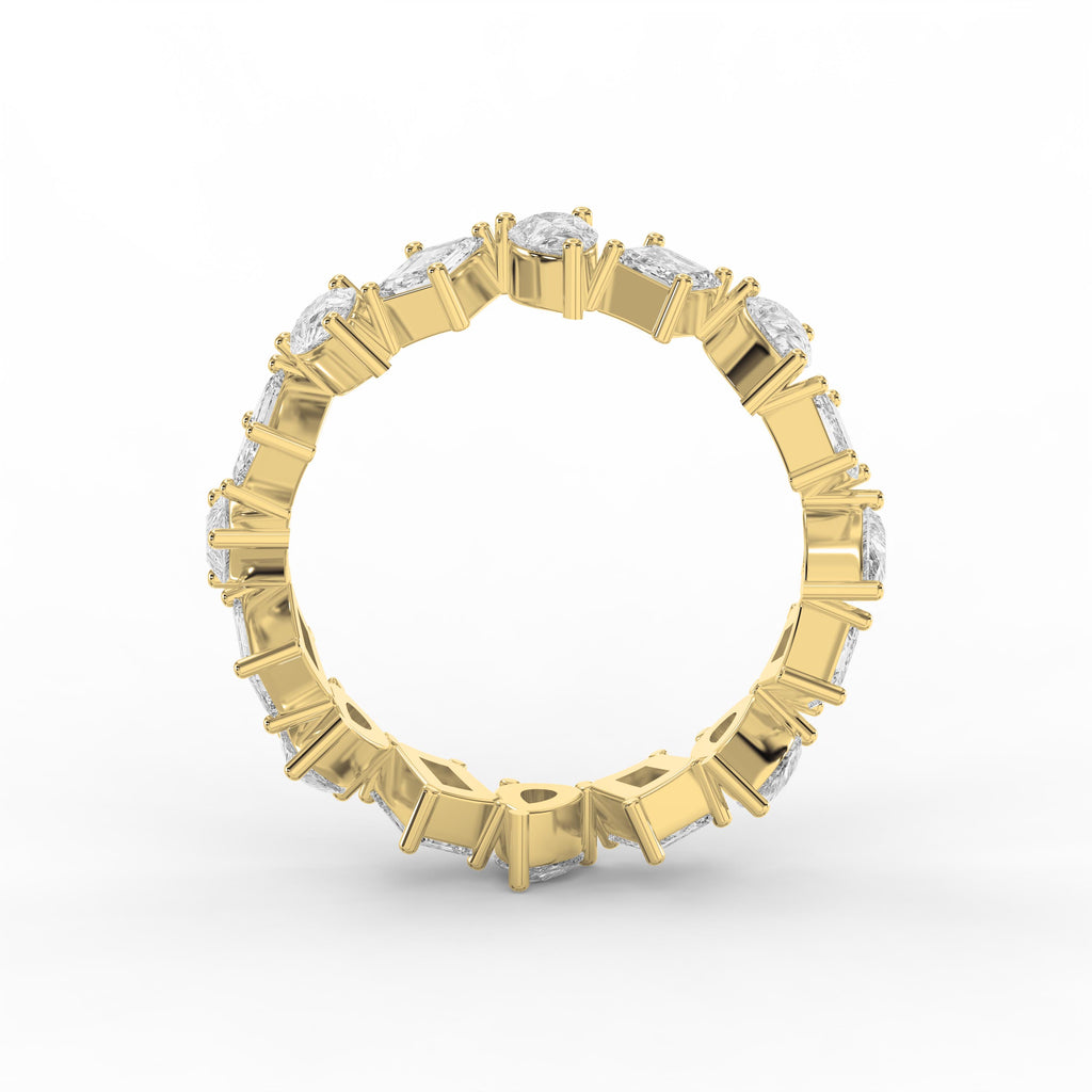 Two Shape Diamond Full Circle Ring