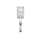 Luxury Radiant Cut Diamond Half Design Ring