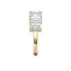 Luxury Radiant Cut Diamond Half Design Ring