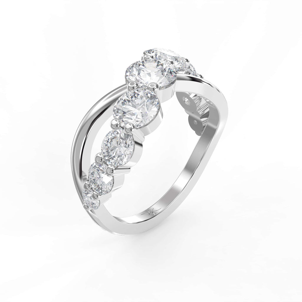 Round Brilliant Cut 9-Stone Diamond Ring