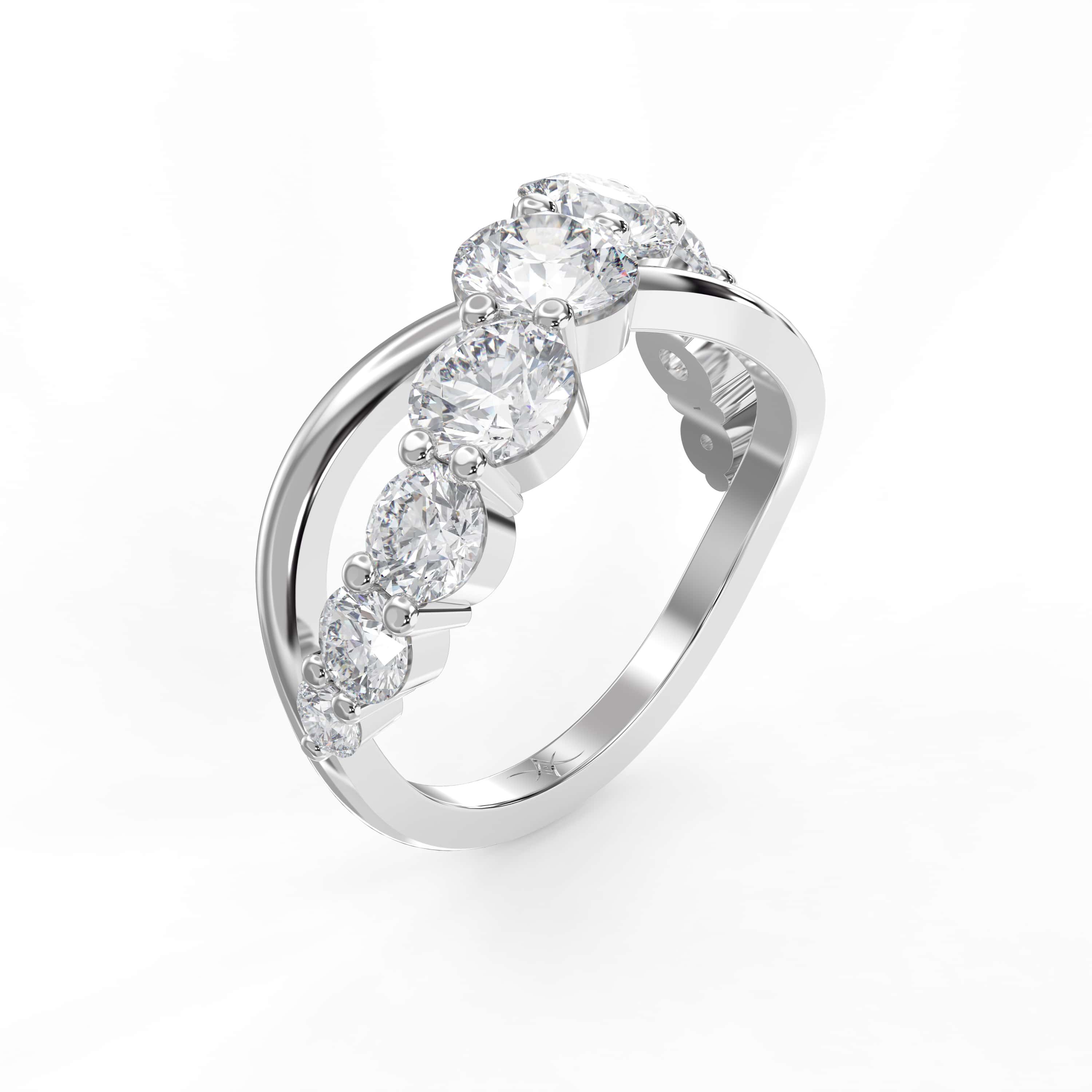 Round Brilliant Cut 9-Stone Diamond Ring